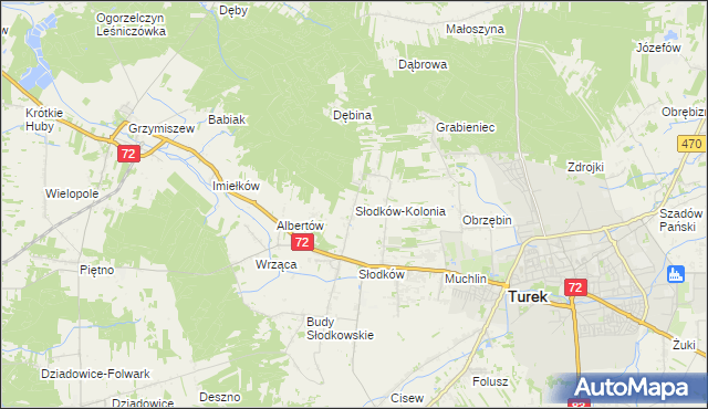 mapa Słodków-Kolonia, Słodków-Kolonia na mapie Targeo