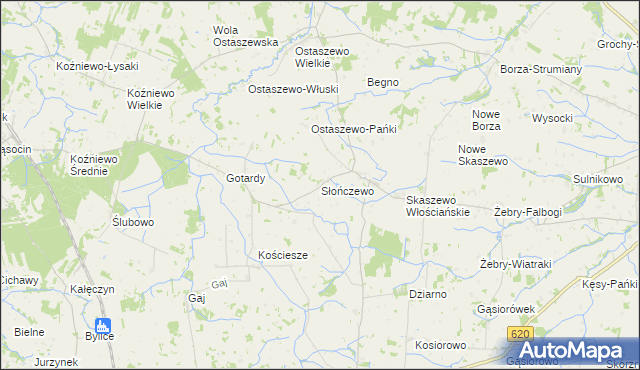 mapa Słończewo, Słończewo na mapie Targeo