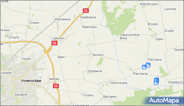 mapa Słońsko, Słońsko na mapie Targeo