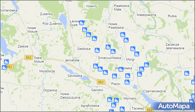 mapa Śmieciuchówka, Śmieciuchówka na mapie Targeo