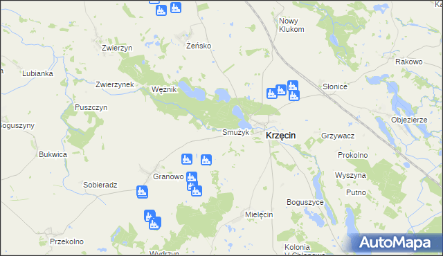 mapa Smużyk, Smużyk na mapie Targeo