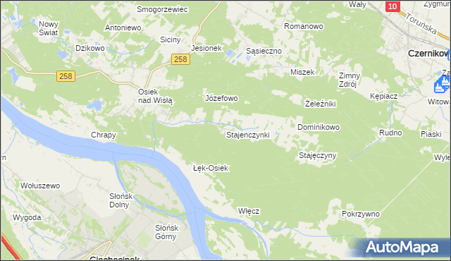 mapa Stajenczynki, Stajenczynki na mapie Targeo