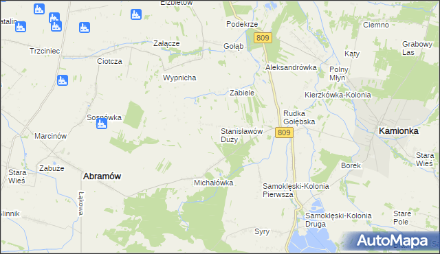 mapa Stanisławów Duży, Stanisławów Duży na mapie Targeo