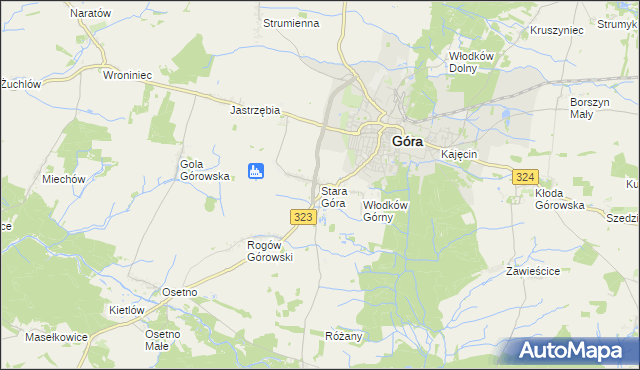 mapa Stara Góra gmina Góra, Stara Góra gmina Góra na mapie Targeo