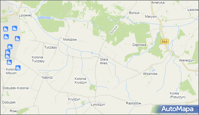 mapa Stara Wieś gmina Mircze, Stara Wieś gmina Mircze na mapie Targeo