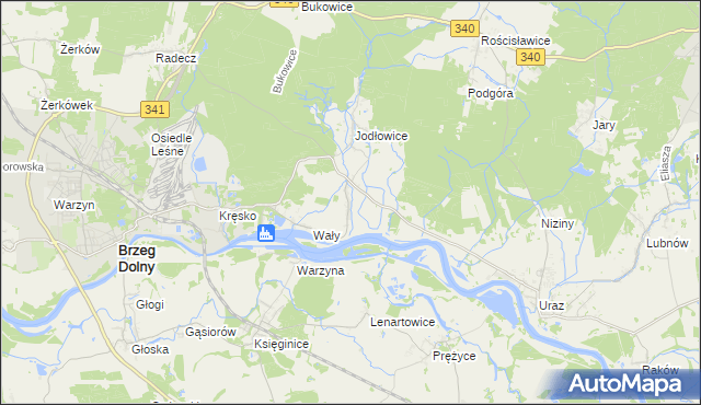 mapa Stary Dwór gmina Brzeg Dolny, Stary Dwór gmina Brzeg Dolny na mapie Targeo
