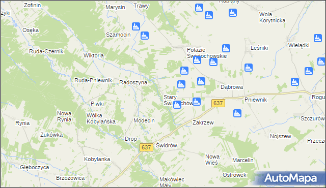 mapa Stary Świętochów, Stary Świętochów na mapie Targeo