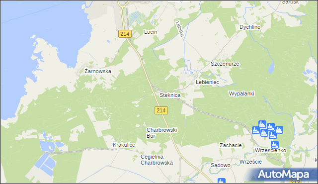 mapa Steknica, Steknica na mapie Targeo