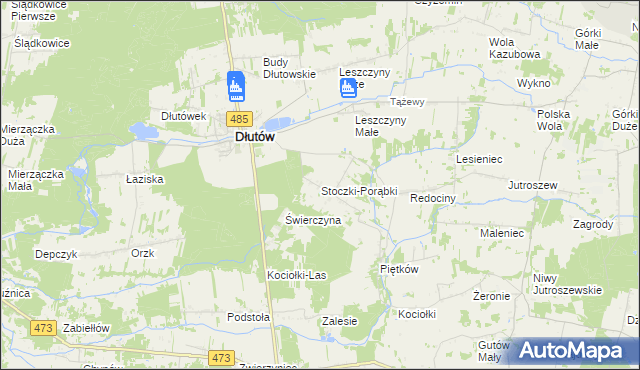 mapa Stoczki-Porąbki, Stoczki-Porąbki na mapie Targeo