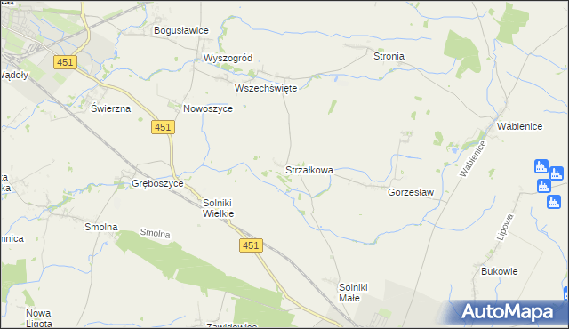 mapa Strzałkowa, Strzałkowa na mapie Targeo