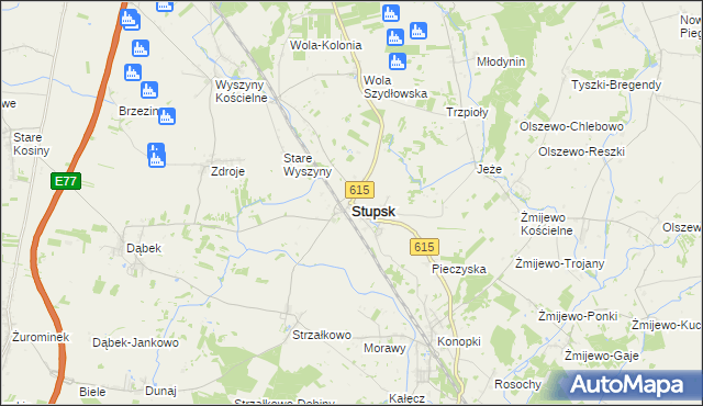 mapa Stupsk, Stupsk na mapie Targeo