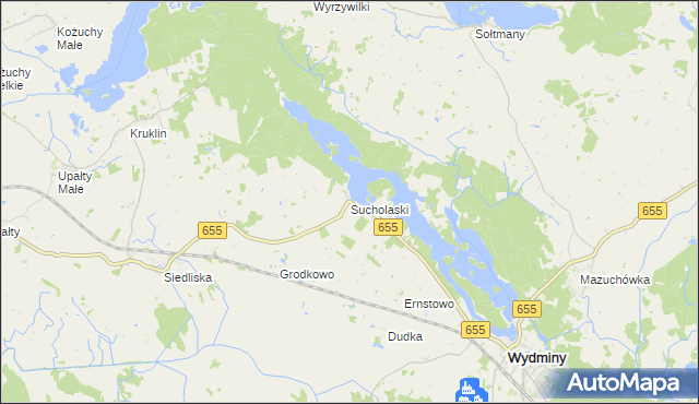 mapa Sucholaski, Sucholaski na mapie Targeo