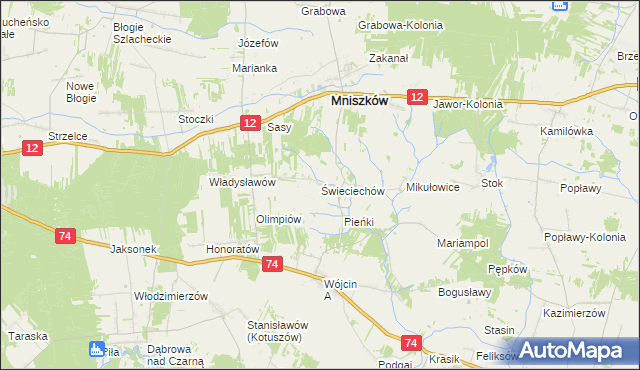 mapa Świeciechów, Świeciechów na mapie Targeo