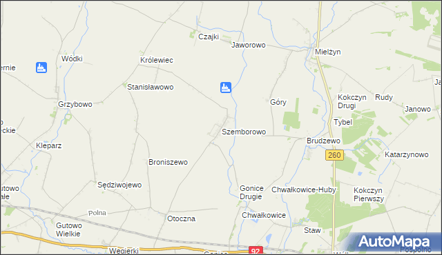 mapa Szemborowo, Szemborowo na mapie Targeo