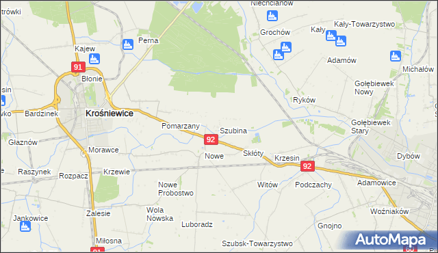 mapa Szubina, Szubina na mapie Targeo