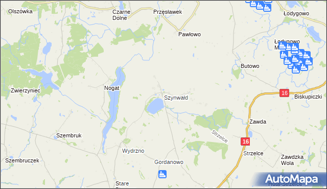 mapa Szynwałd gmina Łasin, Szynwałd gmina Łasin na mapie Targeo