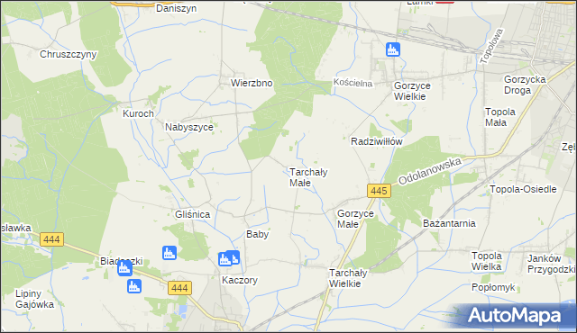 mapa Tarchały Małe, Tarchały Małe na mapie Targeo