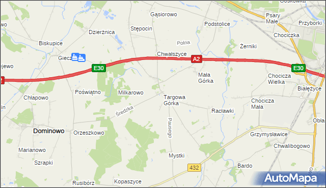 mapa Targowa Górka, Targowa Górka na mapie Targeo