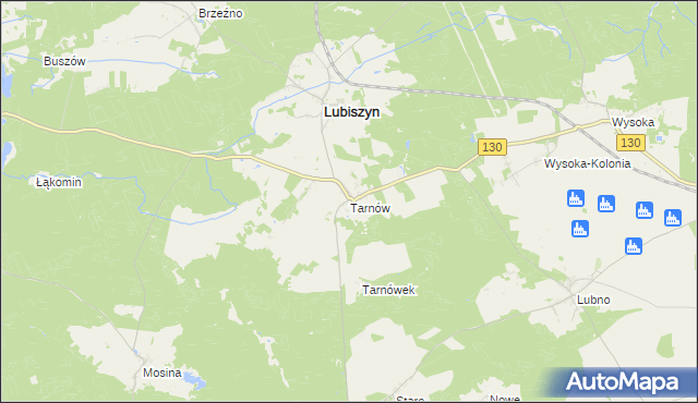 mapa Tarnów gmina Lubiszyn, Tarnów gmina Lubiszyn na mapie Targeo