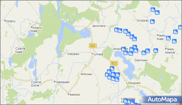 mapa Trumieje, Trumieje na mapie Targeo