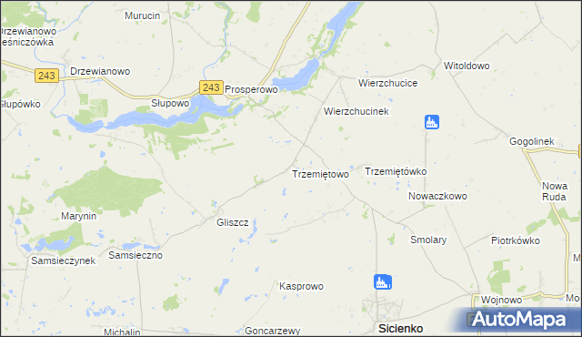 mapa Trzemiętowo, Trzemiętowo na mapie Targeo