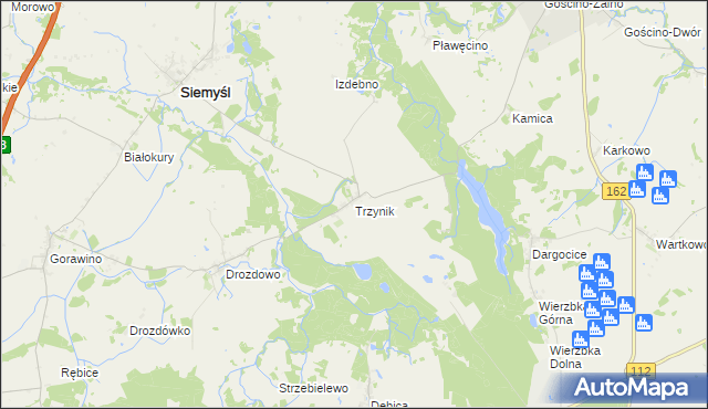 mapa Trzynik, Trzynik na mapie Targeo