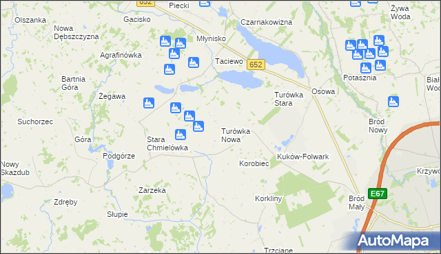 mapa Turówka Nowa, Turówka Nowa na mapie Targeo