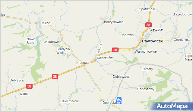 mapa Ucieszków, Ucieszków na mapie Targeo