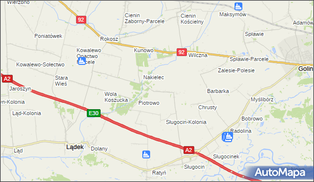 mapa Wacławów gmina Lądek, Wacławów gmina Lądek na mapie Targeo