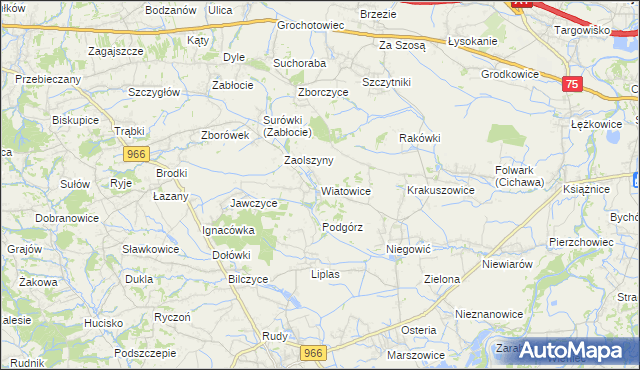 mapa Wiatowice, Wiatowice na mapie Targeo