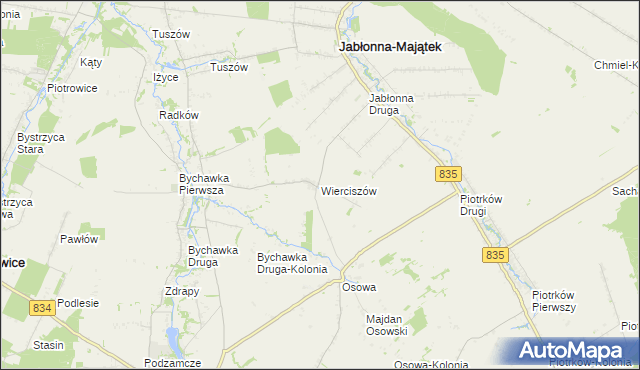 mapa Wierciszów, Wierciszów na mapie Targeo