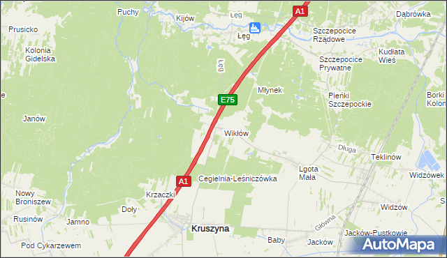 mapa Wikłów, Wikłów na mapie Targeo