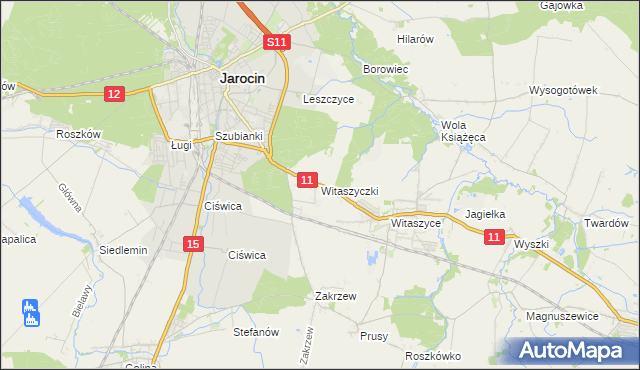 mapa Witaszyczki, Witaszyczki na mapie Targeo