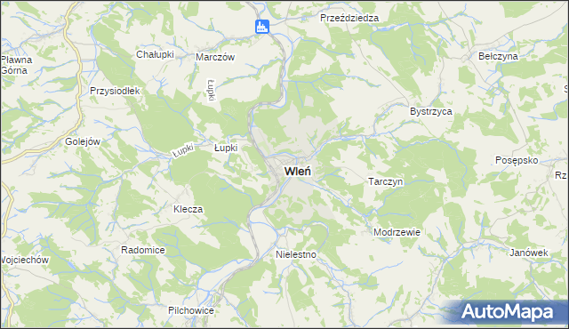 mapa Wleń, Wleń na mapie Targeo