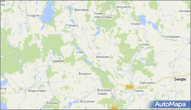 mapa Włodowo, Włodowo na mapie Targeo