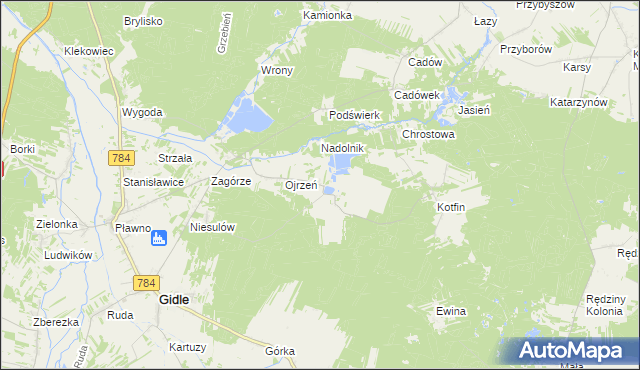 mapa Włynice, Włynice na mapie Targeo