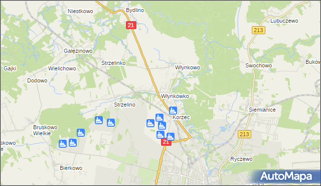 mapa Włynkówko, Włynkówko na mapie Targeo