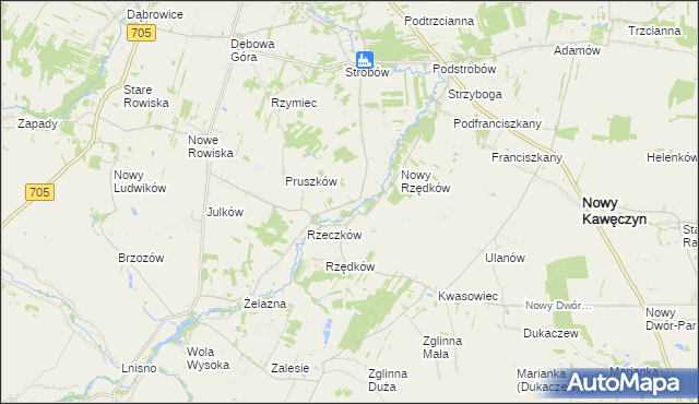 mapa Wólka Strobowska, Wólka Strobowska na mapie Targeo
