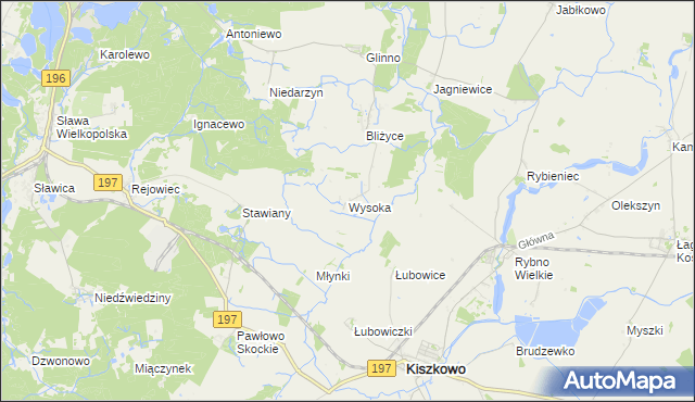 mapa Wysoka gmina Skoki, Wysoka gmina Skoki na mapie Targeo