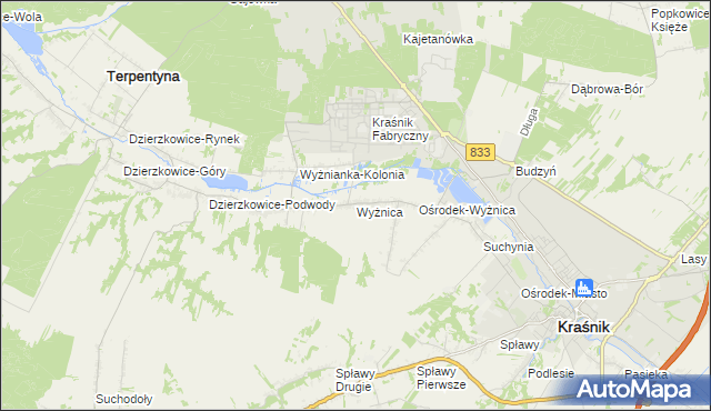 mapa Wyżnica, Wyżnica na mapie Targeo