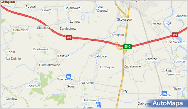 mapa Zabłotce gmina Radymno, Zabłotce gmina Radymno na mapie Targeo