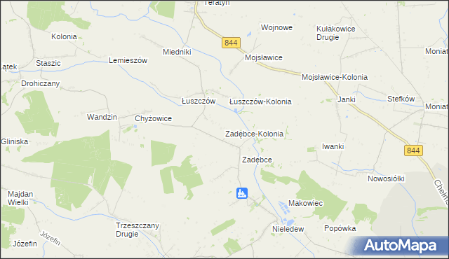 mapa Zadębce-Kolonia, Zadębce-Kolonia na mapie Targeo