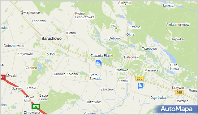 mapa Załuszkowo, Załuszkowo na mapie Targeo