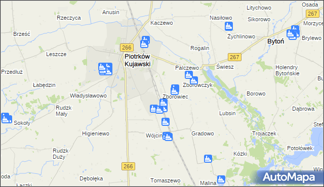 mapa Zborowiec, Zborowiec na mapie Targeo