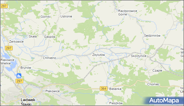 mapa Zbylutów, Zbylutów na mapie Targeo