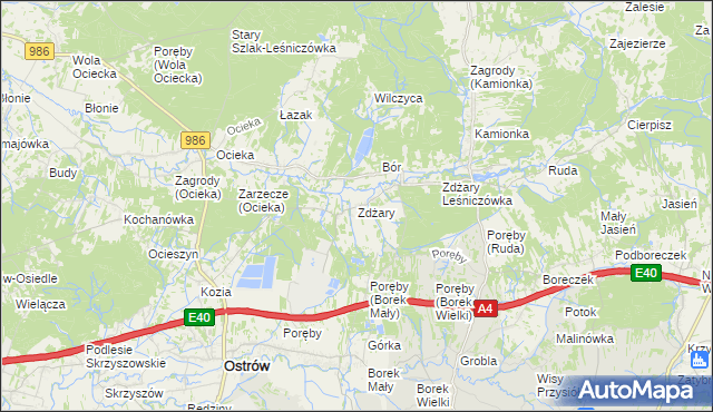 mapa Zdżary, Zdżary na mapie Targeo