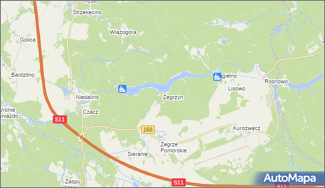 mapa Zegrzyn, Zegrzyn na mapie Targeo