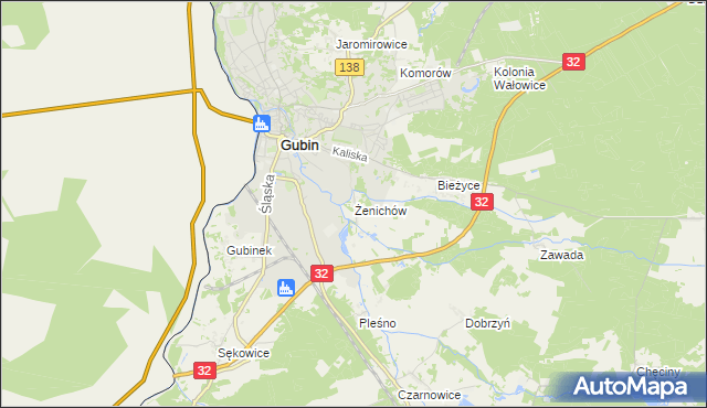 mapa Żenichów, Żenichów na mapie Targeo