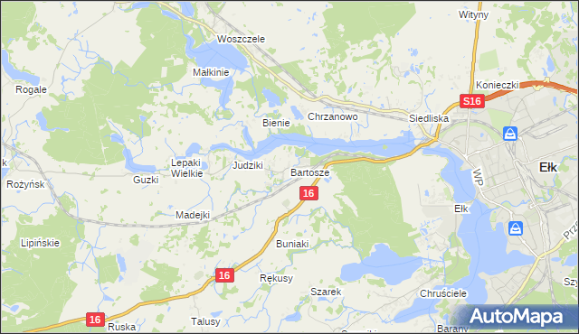 mapa Bartosze, Bartosze na mapie Targeo