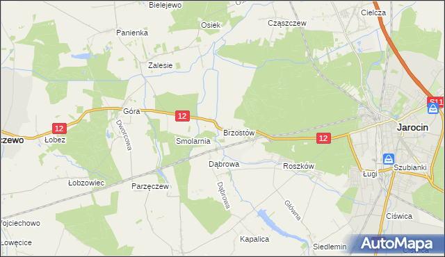 mapa Brzostów, Brzostów na mapie Targeo